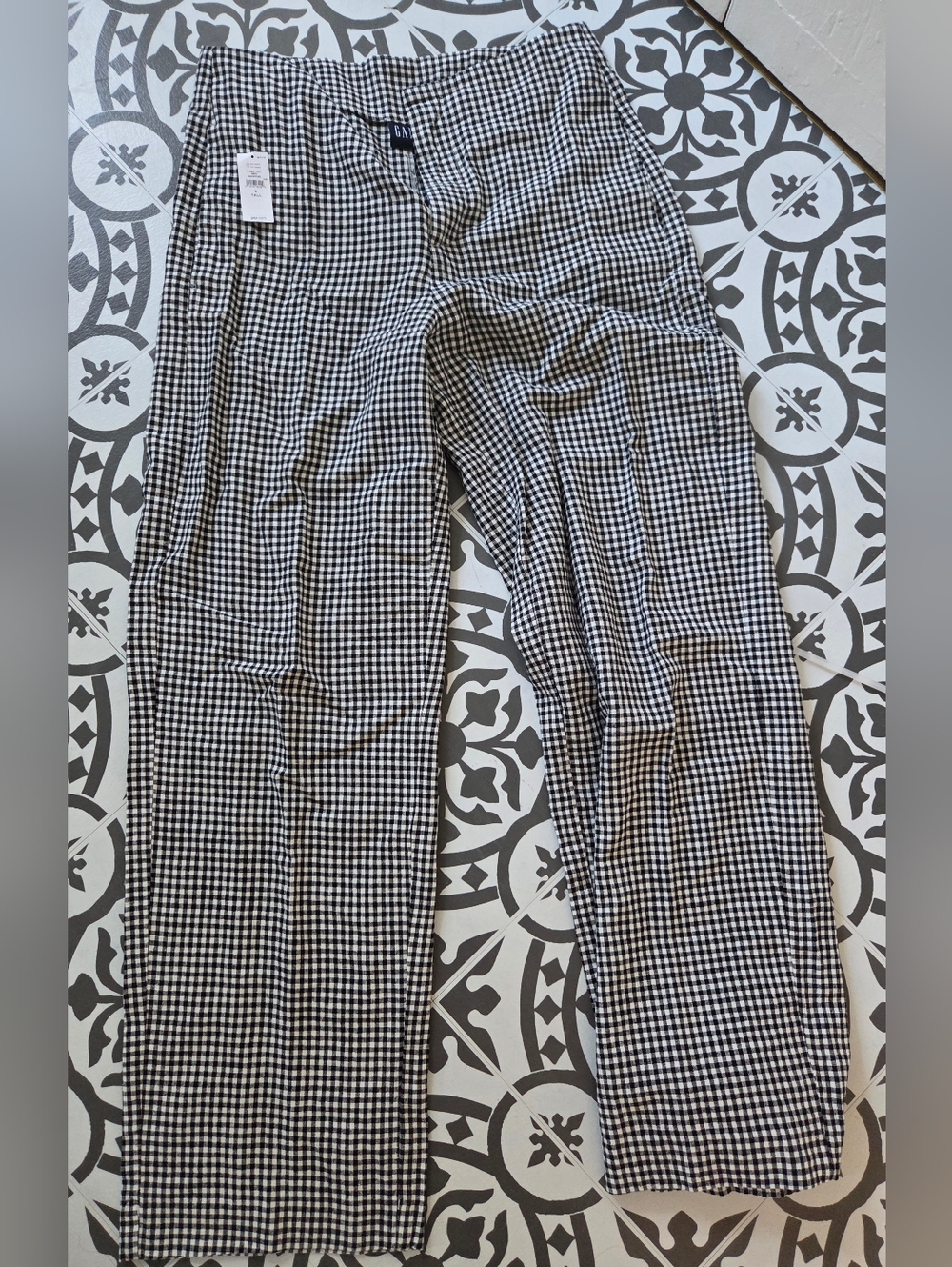 GAP Black and White Gingham Bottoms